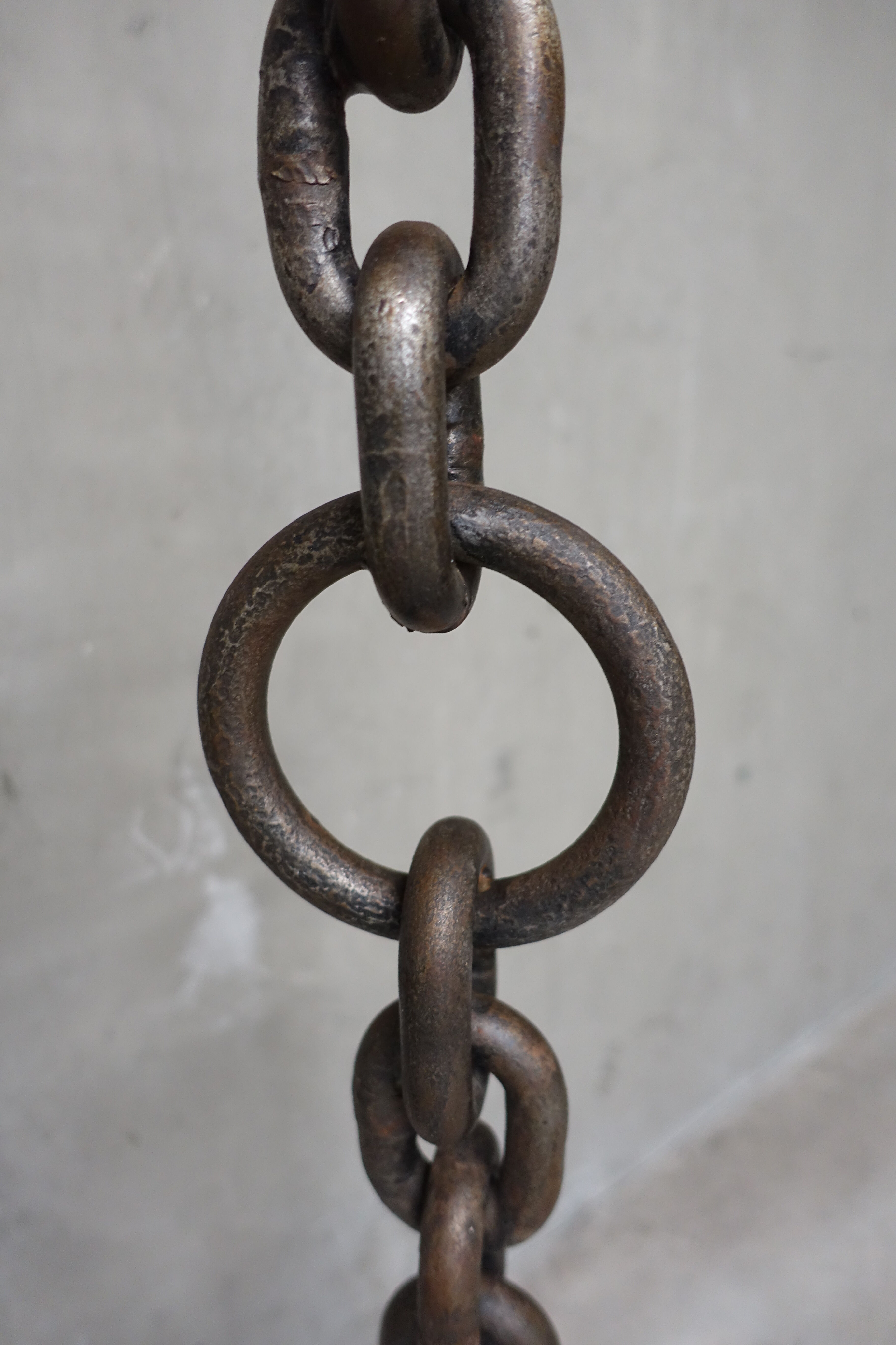 Brutalist wrought iron chain floor lamp 1960s