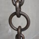 Brutalist wrought iron chain floor lamp 1960s
