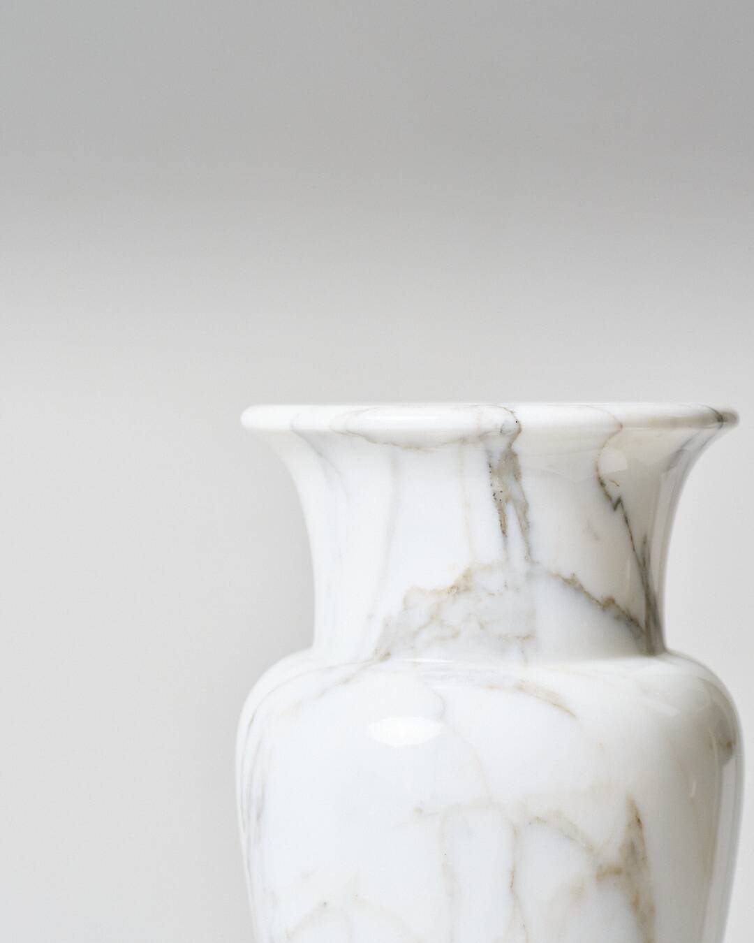 White carrara marble vase, 1970s