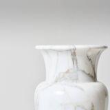 White carrara marble vase, 1970s