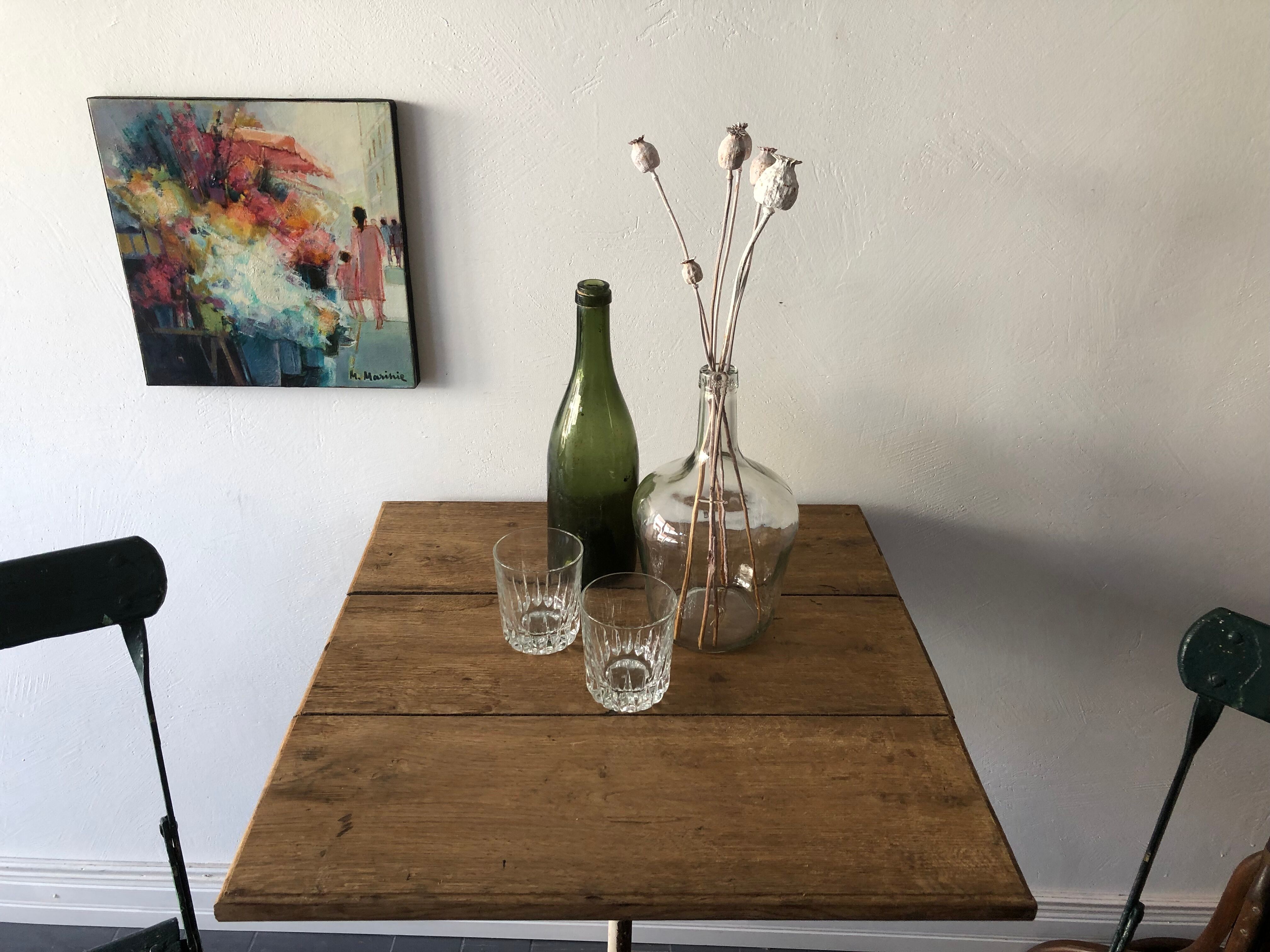 Old bistro table for garden