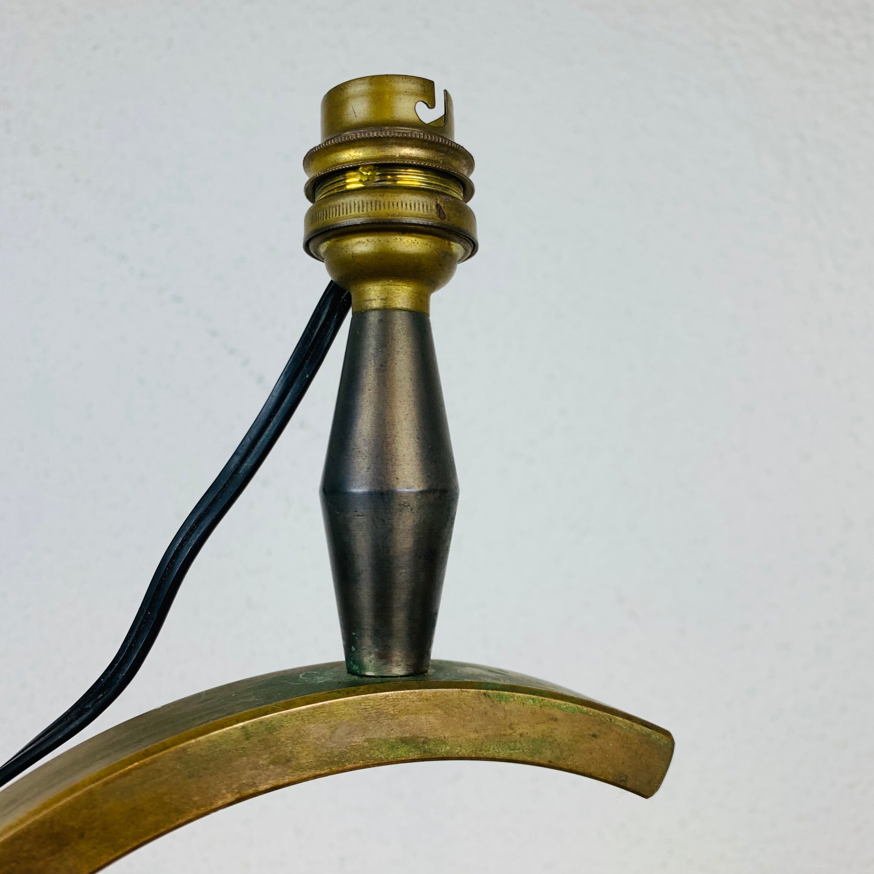 Sculptural brass lamp modernist style 50s