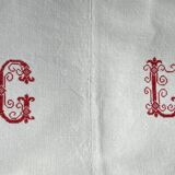 Old sheet with monogram
