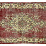 Anatolian handmade vintage rug 206 cm x 115 cm