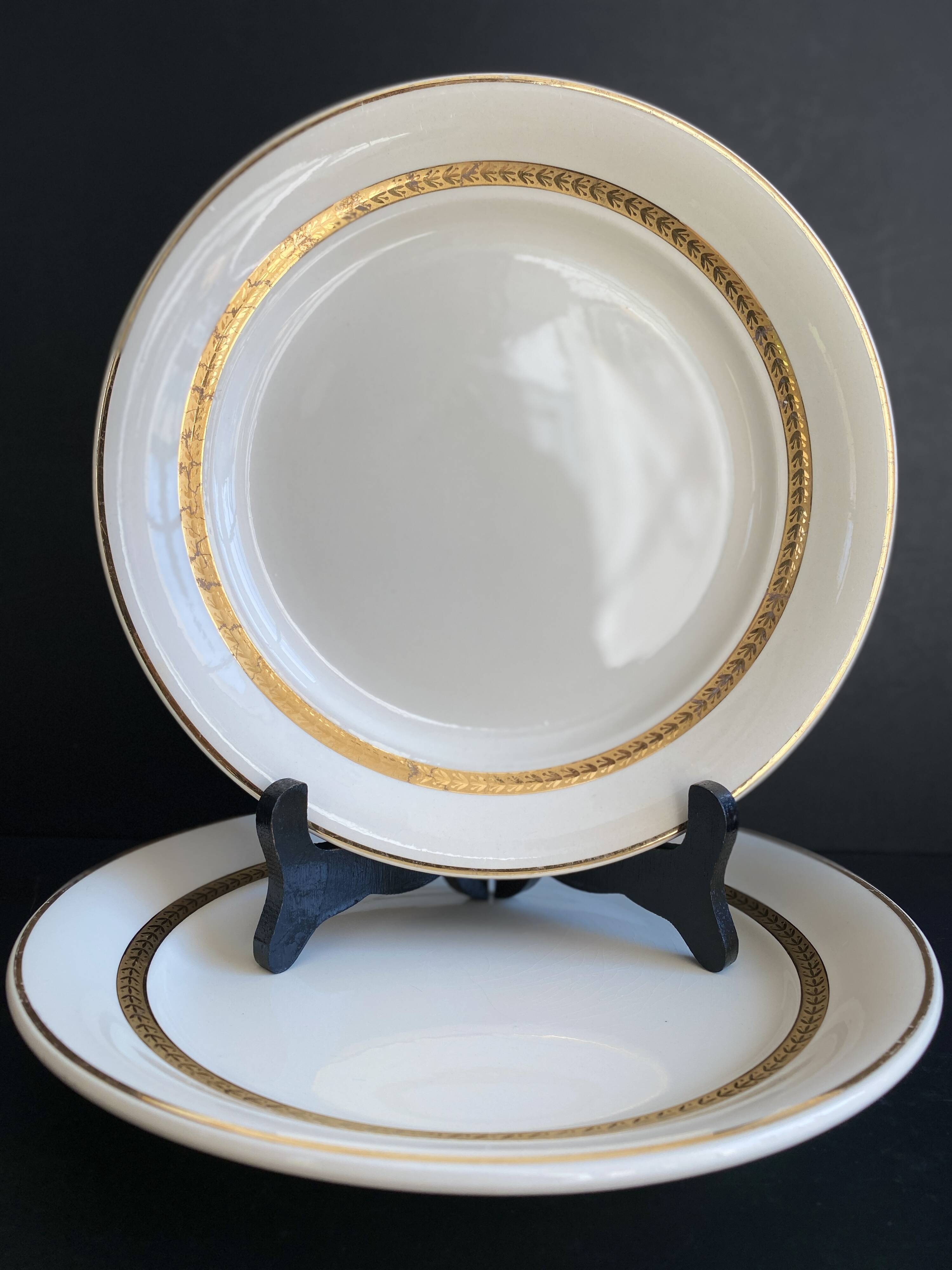 2 Vintage Plates Villeroy & Boch Mettlach - Economic Union France-Sarr