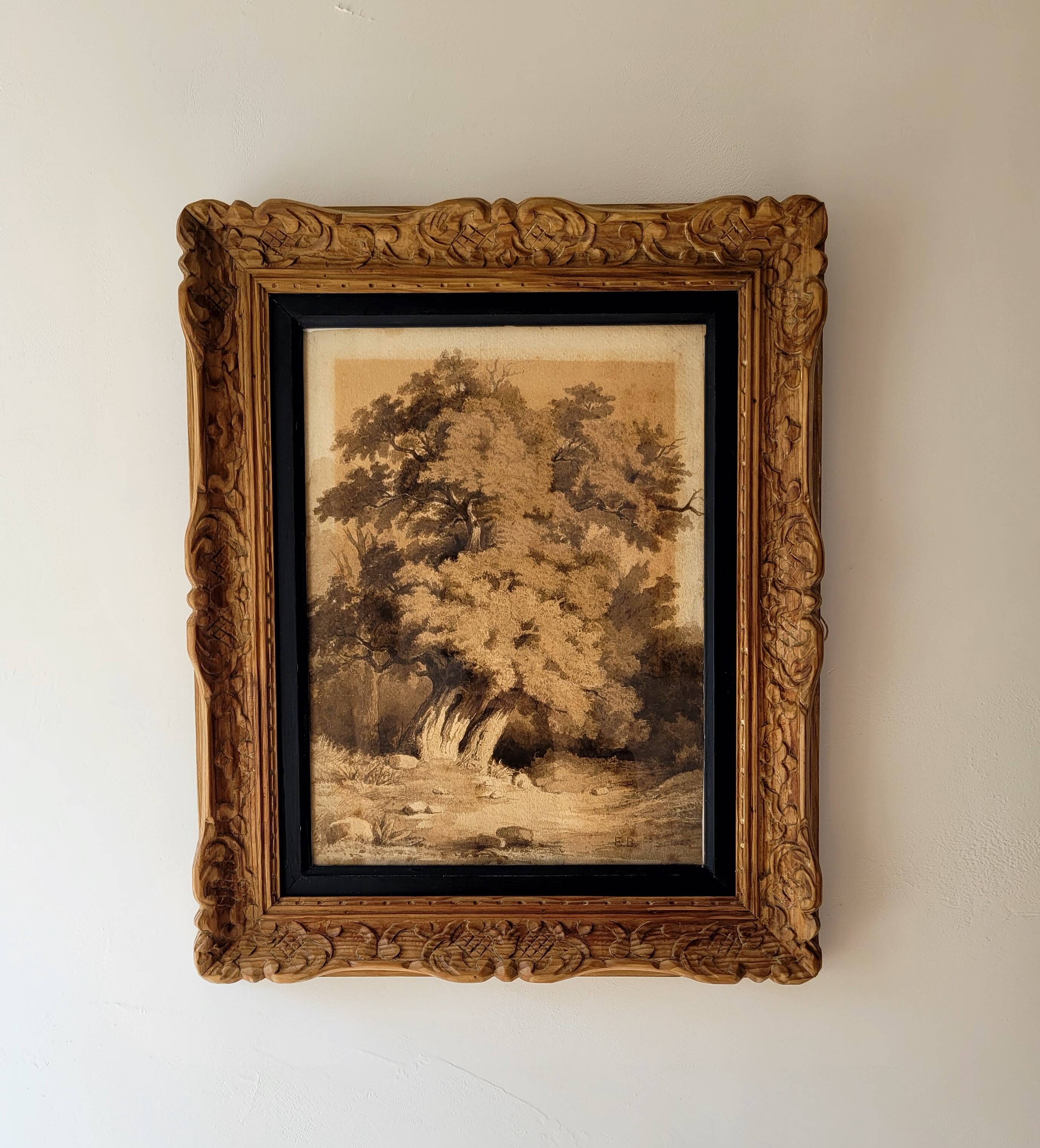 Forest landscape painting