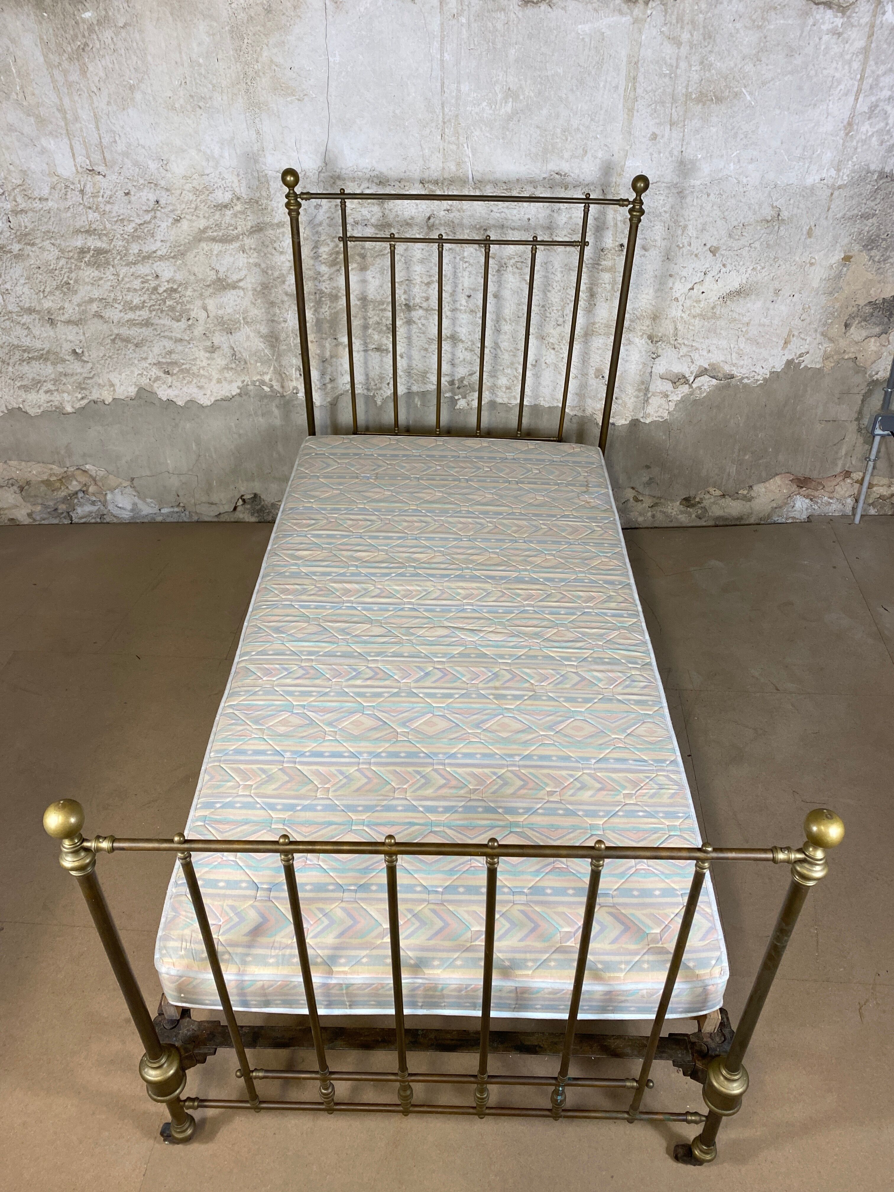 Wrought iron bed with bars