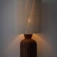 Ceramic Trompe L'Oeil Wicker Table Lamp with New Woven Cream Cord Lampshade