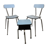 Lot chairs + blue formica stool