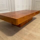 Table basse en loupe d’orme, 1970s