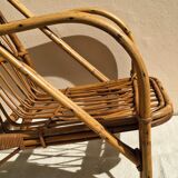 Audoux-Minnet rattan armchair 1950