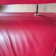 2-seater sofa & pouffe, Steiner Faubourg red leather