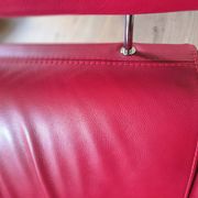 2-seater sofa & pouffe, Steiner Faubourg red leather