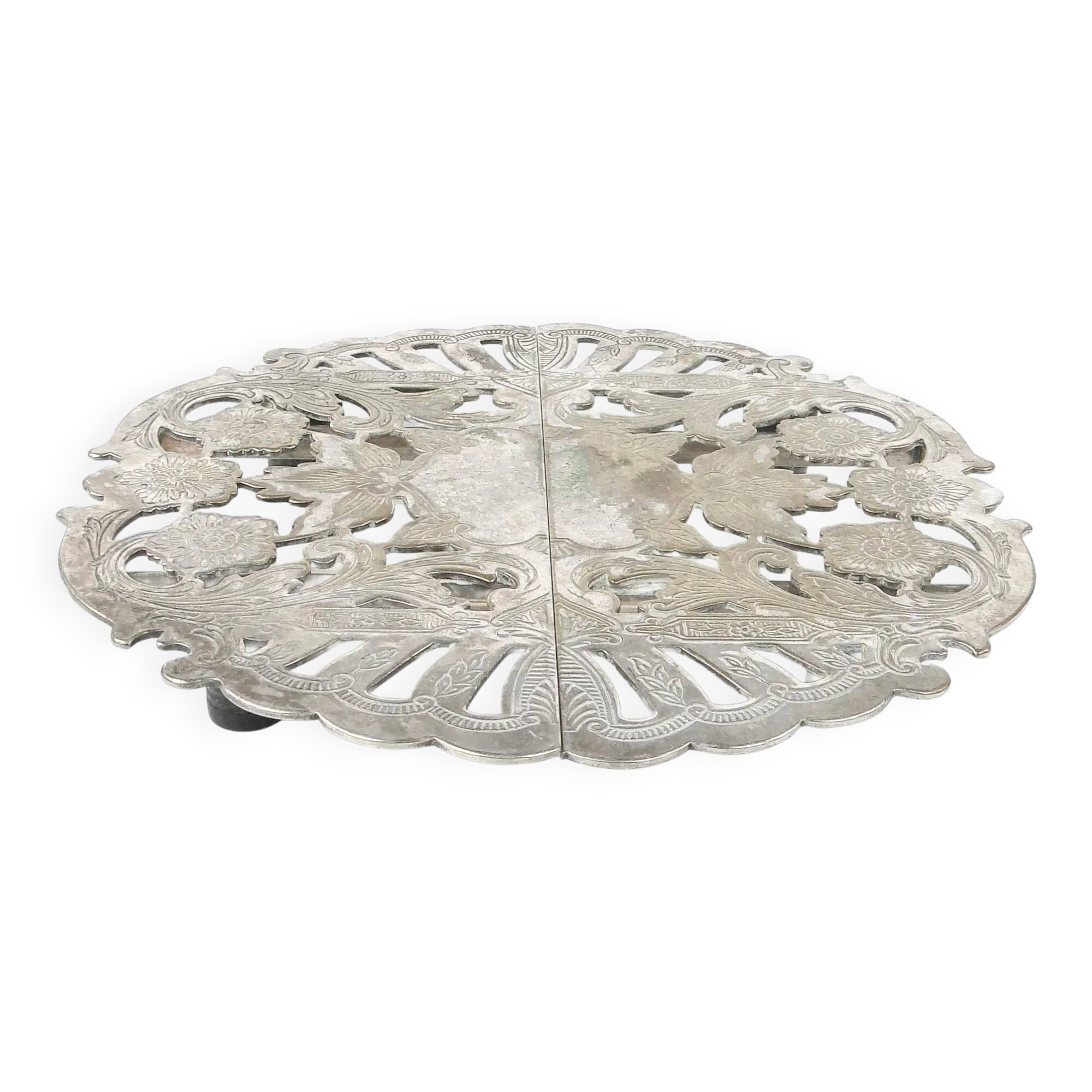 Rococo  tray, silver-plated brass, Denmark, 1960s