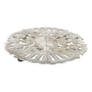 Rococo  tray, silver-plated brass, Denmark, 1960s