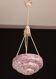 Pink Art Decò Vintage Glass Chandelier, 1950
