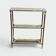Console with Three Brass Shelves and Beaded Frieze. Glass Edged. Work
