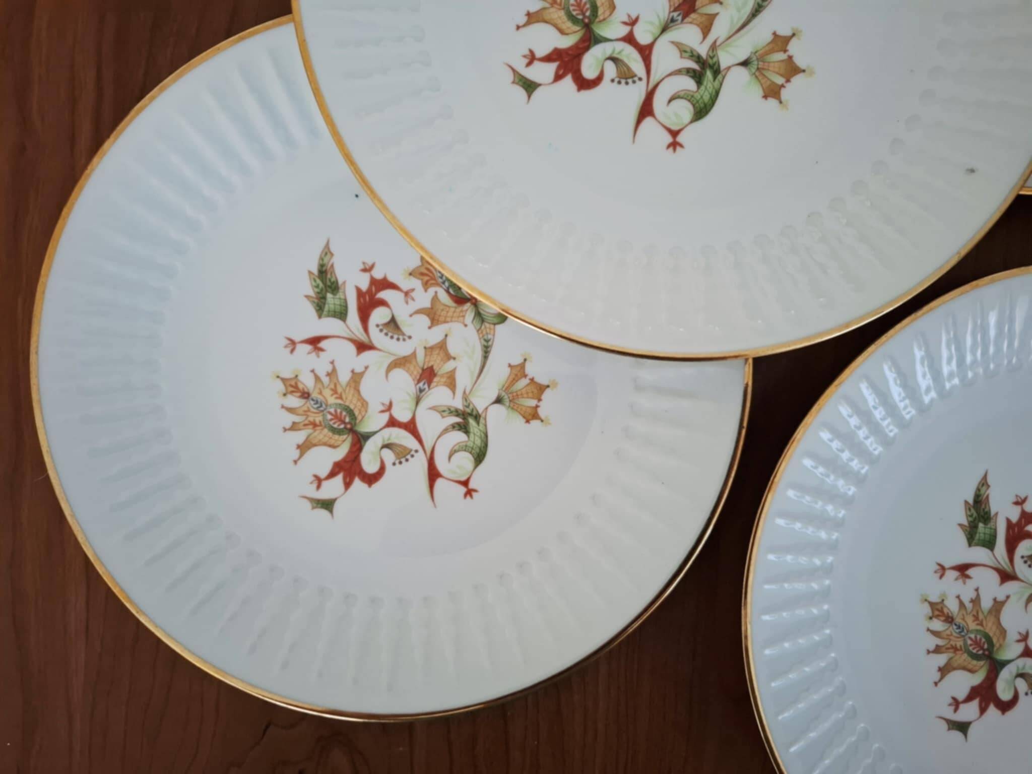 Fernand Deshoulières Chauvigny Porcelain Dinner Plates