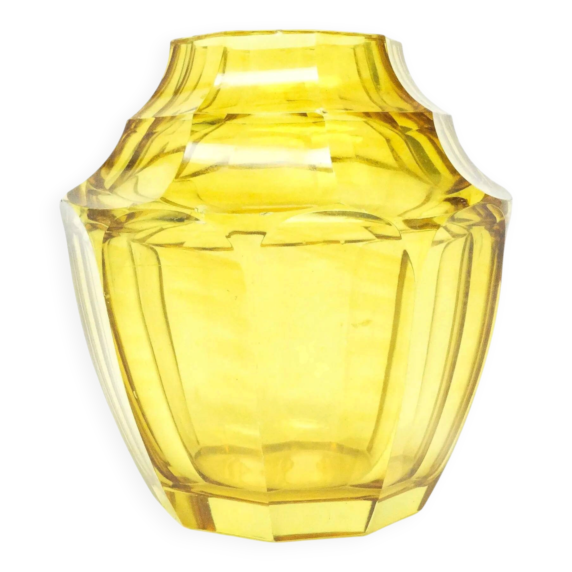 Art Deco vase, crystal, Moser, Czechoslovakia, 1930s