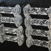 8 cutlery holders made of cut glass