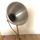 Lampe de bureau en métal brossé et bois 1960/70