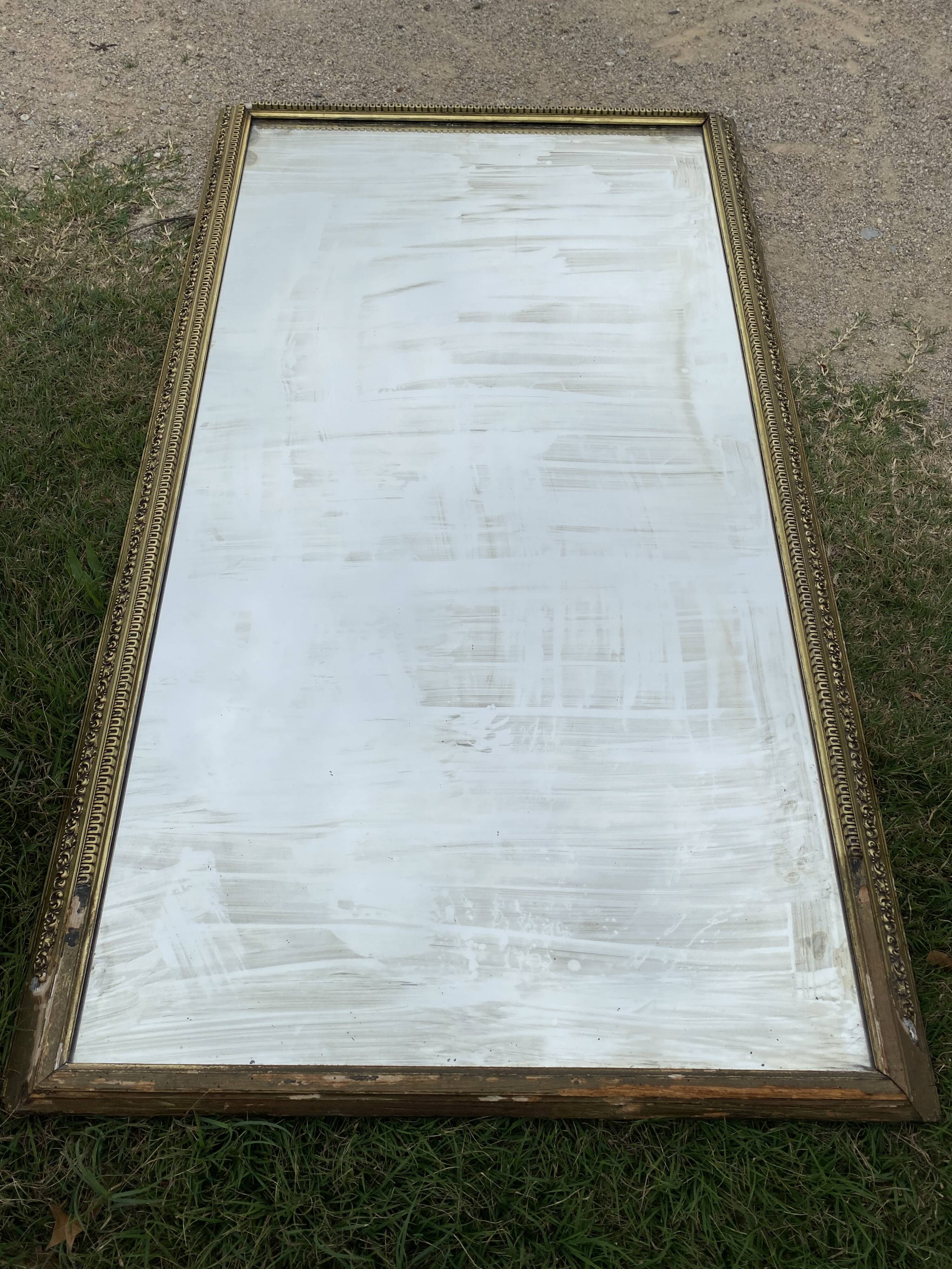 Golden mirror XIXth, 186x106 cm