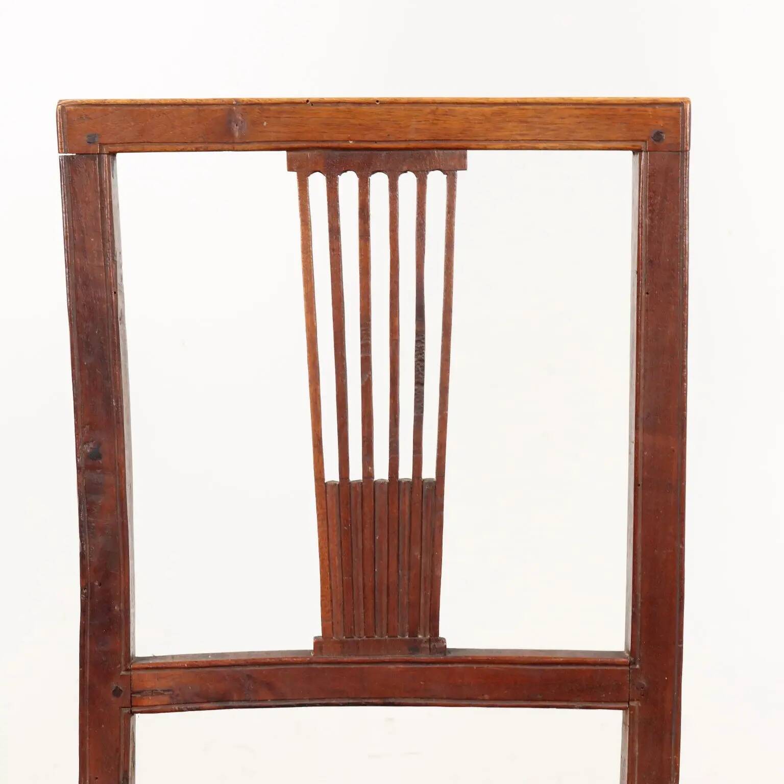 Antique Directoire chairs in walnut, restorations, Italy, 19th century