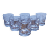 Très Joli Série De 6 Verre A Whisky Epi Fleury En Cristal D'arques