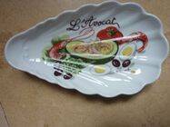 Vintage porcelain lawyer's service straw box