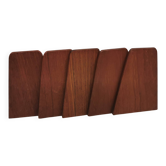 Set of 5 vintage bookends 1960s, teak and metal, by Kai Kristiansen Denmark