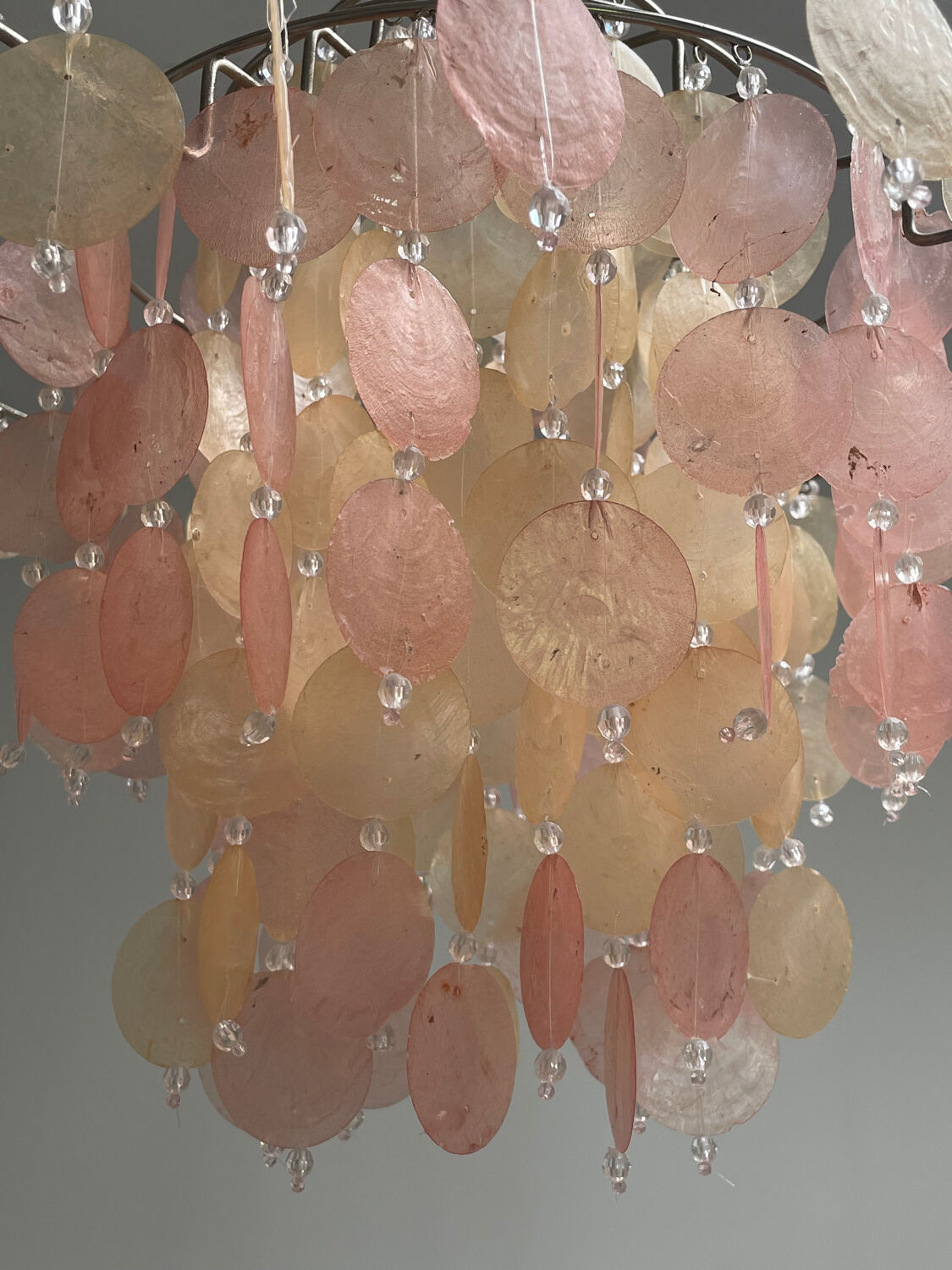 Mother-of-pearl tassel chandelier