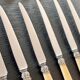 12 Robert Linzeler knives and leg of lamb set for Jules Piault Paris