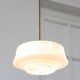 Mid-century italian brass and opaline pendant lamp