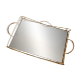 Plateau en laiton avec miroir
