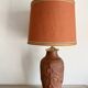 Terracotta lamp, 2 M fabric cable, jute lampshade