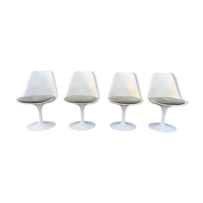 4x chaises Knoll Tulip vintage originales Eero Saarinen