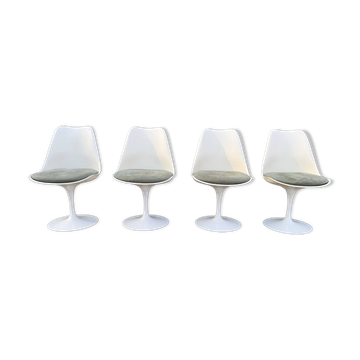 4x chaises Knoll Tulip vintage originales Eero Saarinen
