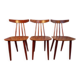 Trio of poul volther 370 frem røjle chairs