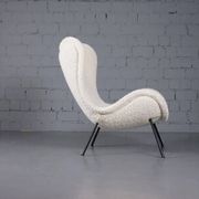 Madame lounge chair in bouclé by Fritz Neth for Correcta