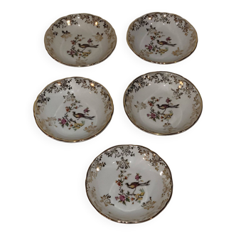 5 coupelles en porcelaine - ancien