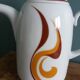 Coffee pot, teapot, porcelain, Italy, 70s, space age