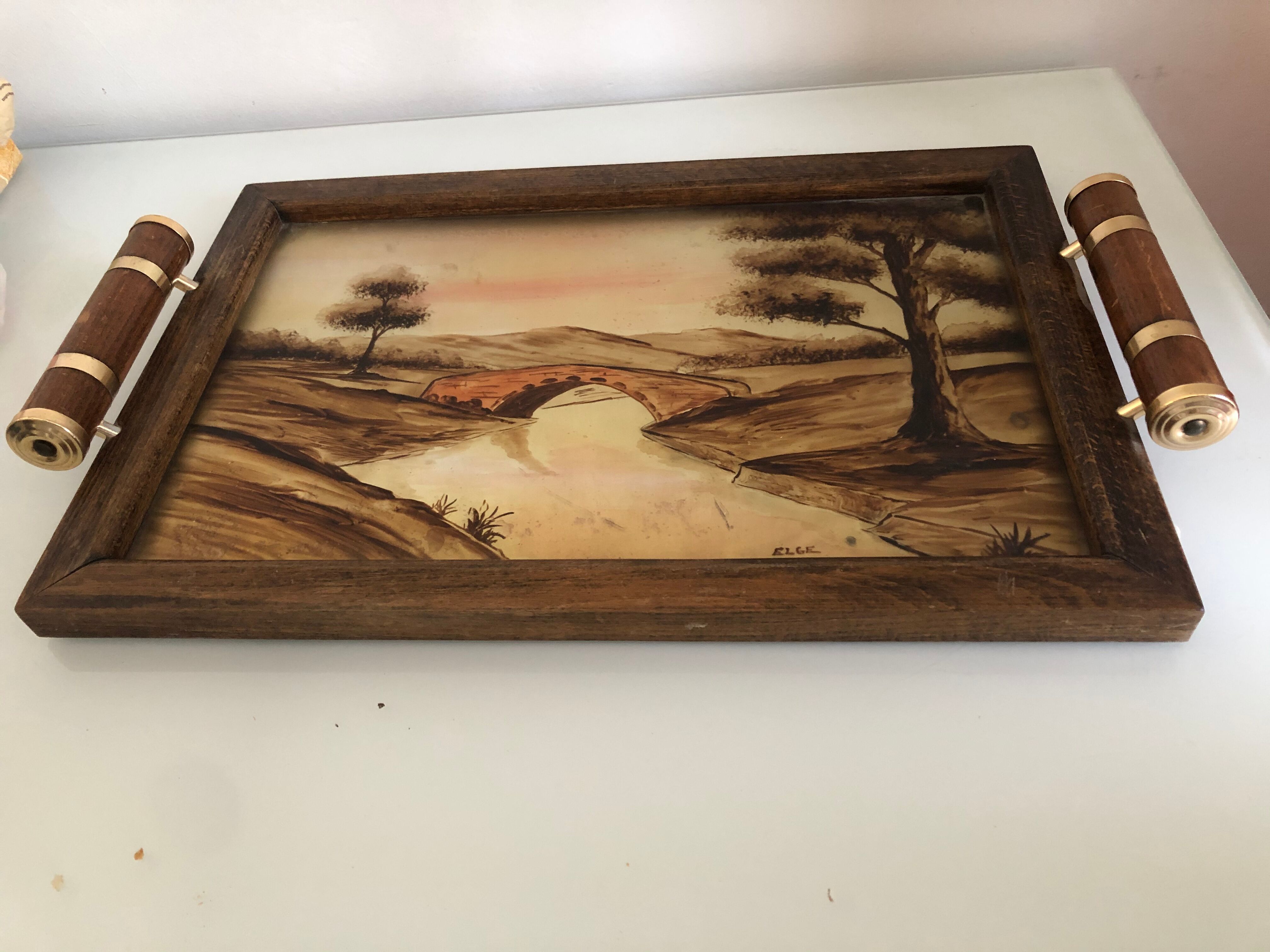 Service tray signed Luc Gérard-Elgé