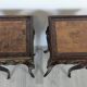 Pair of Louis XV bedside tables with marquetry and gilded bronzes