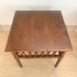 Pair of vintage rattan bedside tables