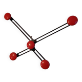 Wall-mounted metal coat rack with 5 hooks