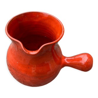Red ceramic pitcher Charles Voltz Vallauris