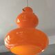 Suspension scandinave années 60 en opaline orange