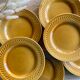 6 vintage gien france dessert plates