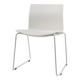 Mid-century white design chair with metal frame and plastic seat, Belgium