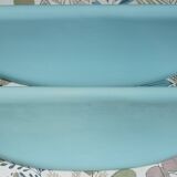 Set of 2 blue porcelain shelves, Porcher 1960